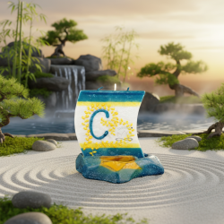 Boat Candle with Letter C - detail 4