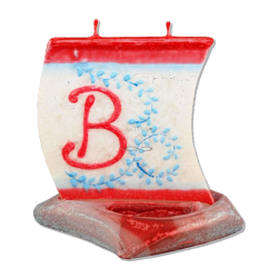 Boat Candle with Letter B - detail 2