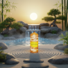 Wide Medium Pillar Candle Svitsol – Citronella, Handmade, Long Burn Time - detail 3