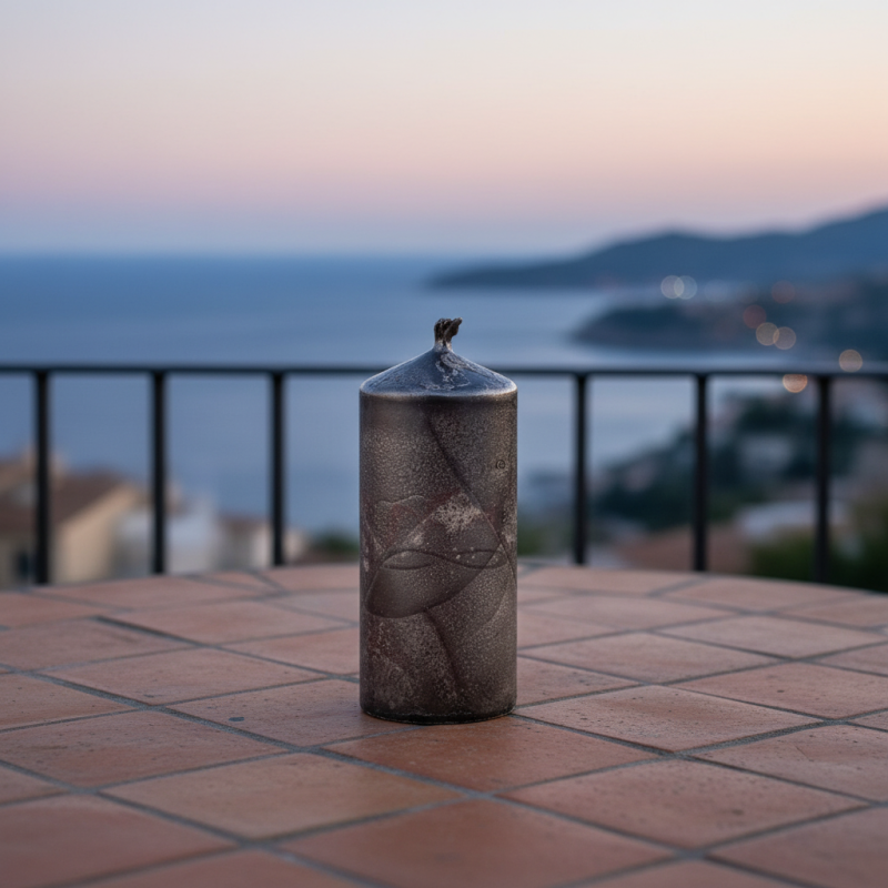 Small Pillar Candle Black Lily - SVITSOL | Handmade - detail 4