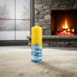 Tall Pillar Candle Citronella SVITSOL - Handmade Czech Craft - detail 4