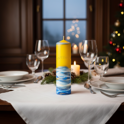 Tall Pillar Candle Citronella SVITSOL - Handmade Czech Craft - detail 5