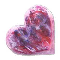 Romantic Heart Candle Purple with Five Wicks - detail 5