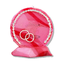 Round Wedding Candle with Stones 4 - detail 2