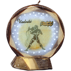 Zodiac Circle Candle Aquarius – Handmade Zodiac Candle