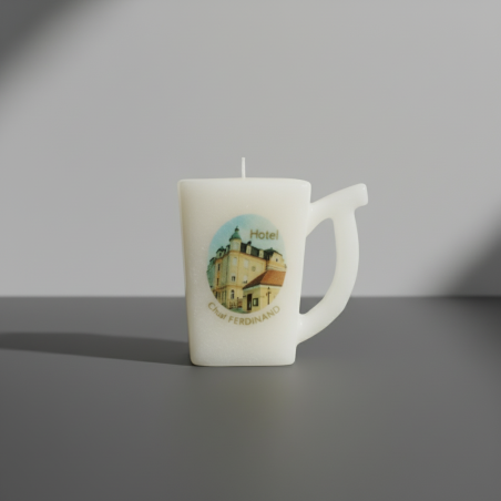 Cup Candle with Hotel Cisar Ferdinand Logo - detail 8