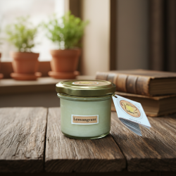 VALLERI LUXURY Candle – Lemongrass (90g) - detail 3