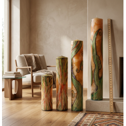 Kerzenkollektion ABSTRACT LUXURY – exklusive Handarbeit aus Královské Poříčí (4 Stk.) - detail 5