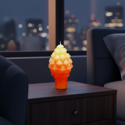 Small Pinecone Candle - Orange