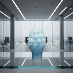 Candle Small Pinecone – turquoise 2