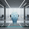 Candle Small Pinecone – turquoise 2