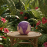 Large Sphere Candle Purple-White