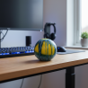 Large Sphere Candle Blue-Yellow