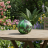 Large Sphere Candle Green-Speckled