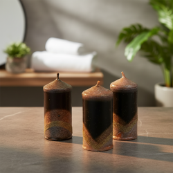Adventskerzen-Kollektion BRAUNGOLD-MINI - Handgemachtes Set mit zertifiziertem Wachs aus Královské Poříčí