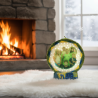 Round Photo Candle COUPLE Blue-Yellow