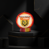 Round Logo Candle KLADRUBY Stud Yellow-Salmon