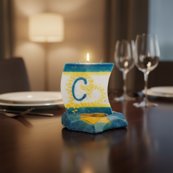 Boat Candle with Letter C