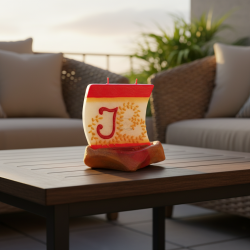 Boat Candle with Letter J