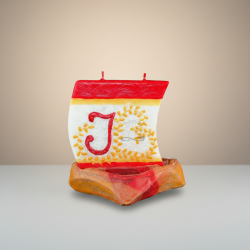 Boat Candle with Letter J