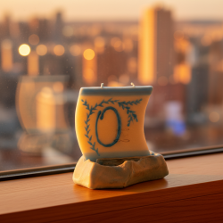 Boat Candle with Letter O