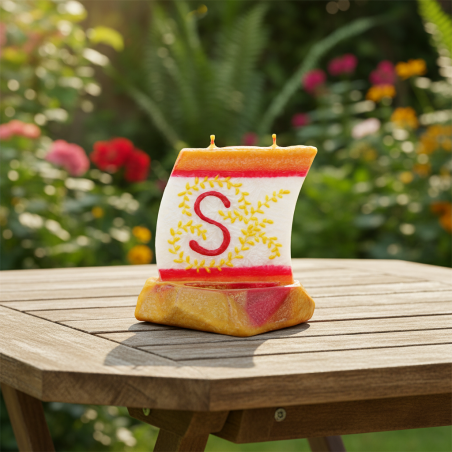 BOAT Candle with Letter S