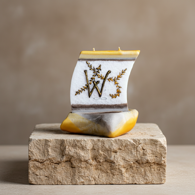 BOAT Candle with Letter W