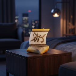 BOAT Candle with Letter W