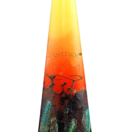 Svíce KUŽEL VYSOKÝ VELKÝ žluto lososová