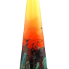 Große Hohe Kegelkerze Gelb-Lachs