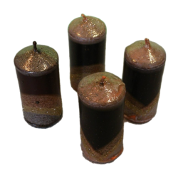 Kolekce advent svící HNĚDOZLATÁ 2 4ks