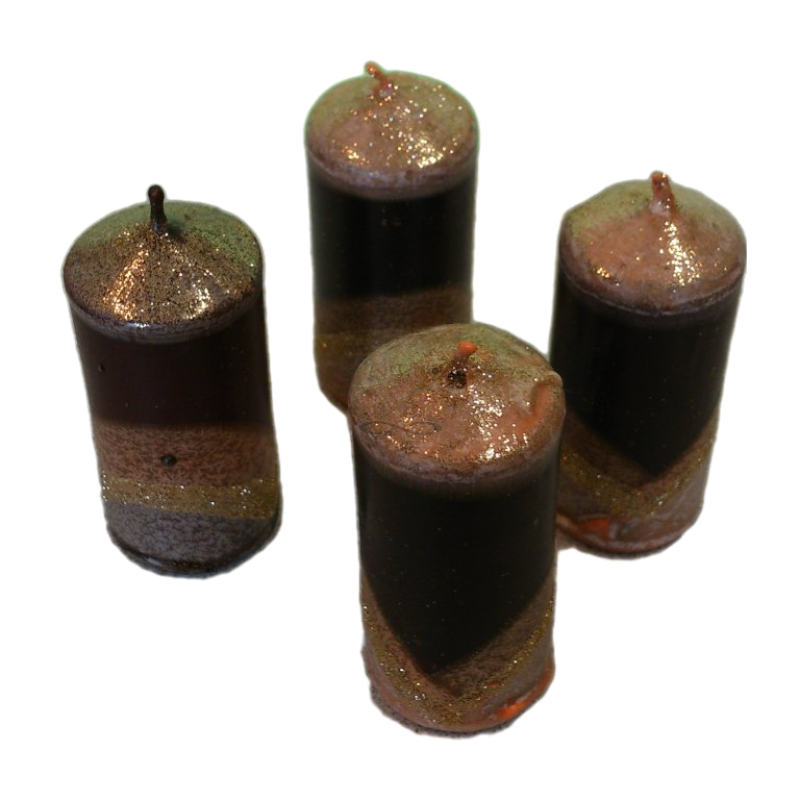 Kolekce advent svící HNĚDOZLATÁ 2 4ks