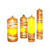 Kolekce svíček JANTAROVÁ 4ks