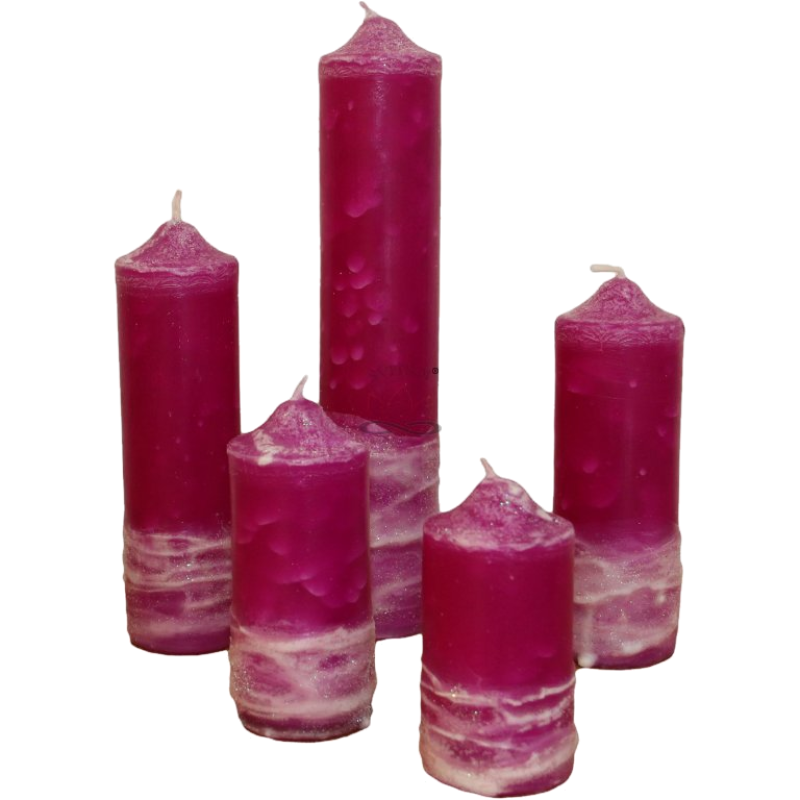 Kolekce svíček MAGENTA 5ks
