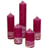 Candle Collection Magenta - Handmade Set with Cotton Wick and Certified Wax from Královské Poříčí