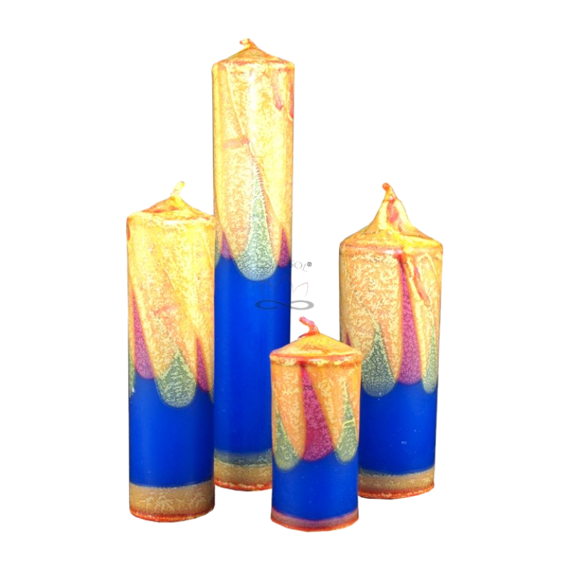 Kolekce válcových svící OCEÁN 4ks