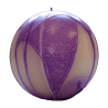 Large Sphere Candle Purple-White