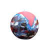 Große Kugelkerze Blau-Gesprenkelt-Rosa