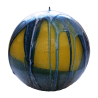 Large Sphere Candle Blue-Yellow