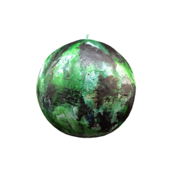 Svíčka KOULE VELKÁ zeleno strakatá