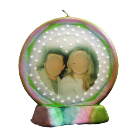 Svíce kruh foto MANŽELÉ zeleno růžová