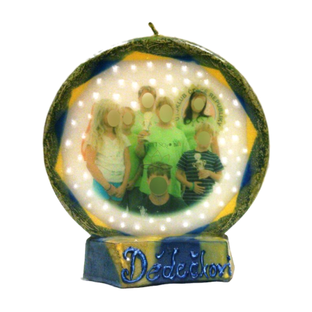 Svíce kruh foto RODINA modro zelená