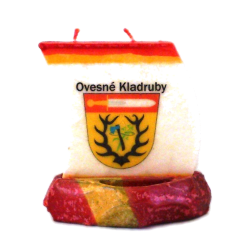 Svíčka LODIČKA s logem OVESNÉ KLADRUBY