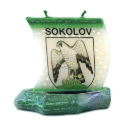 Svíčka LODIČKA s logem SOKOLOV