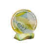 Round Wedding Candle with Stones 1