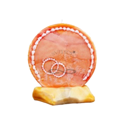 Svíce kruh svatební s kameny 2