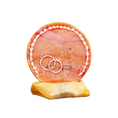 Svíce kruh svatební s kameny 2