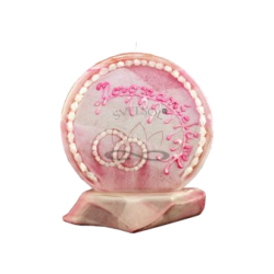 Svíce kruh svatební s kameny 3