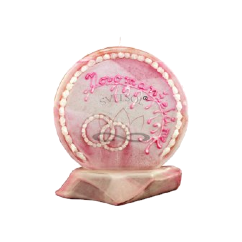 Svíce kruh svatební s kameny 3