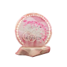 Round Wedding Candle with Stones 3